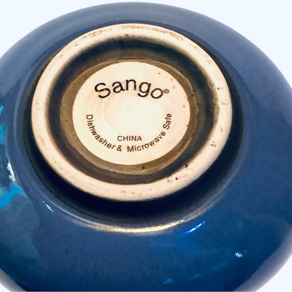 Sango Blue Ceramic Lidded Jar – Modern Round Storage Pot Sugar Bowl - Picture 3 of 6